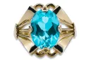 14K Yellow gold Aquamarine Ring Vintage vrc015y